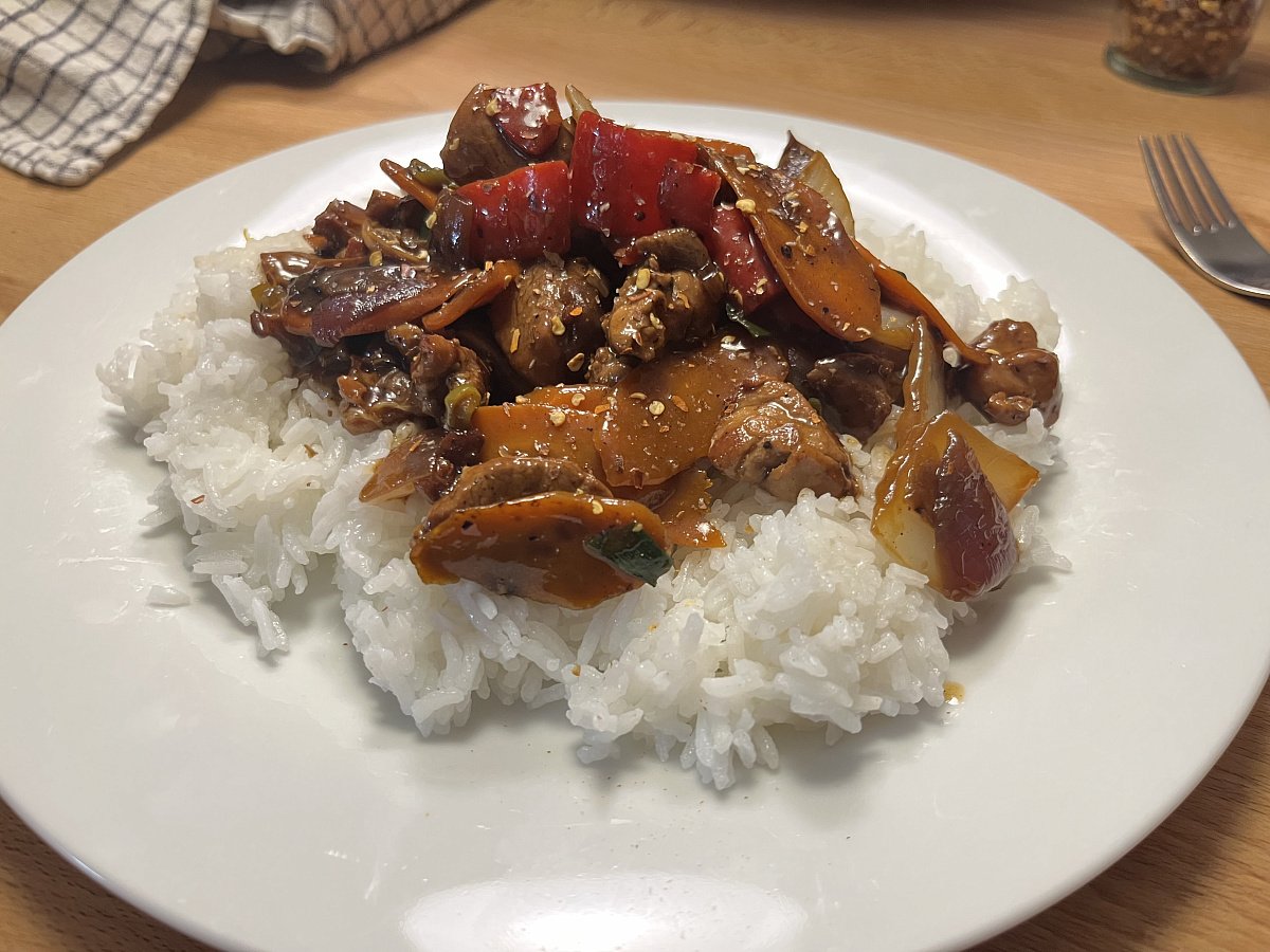 stir fry, rýže