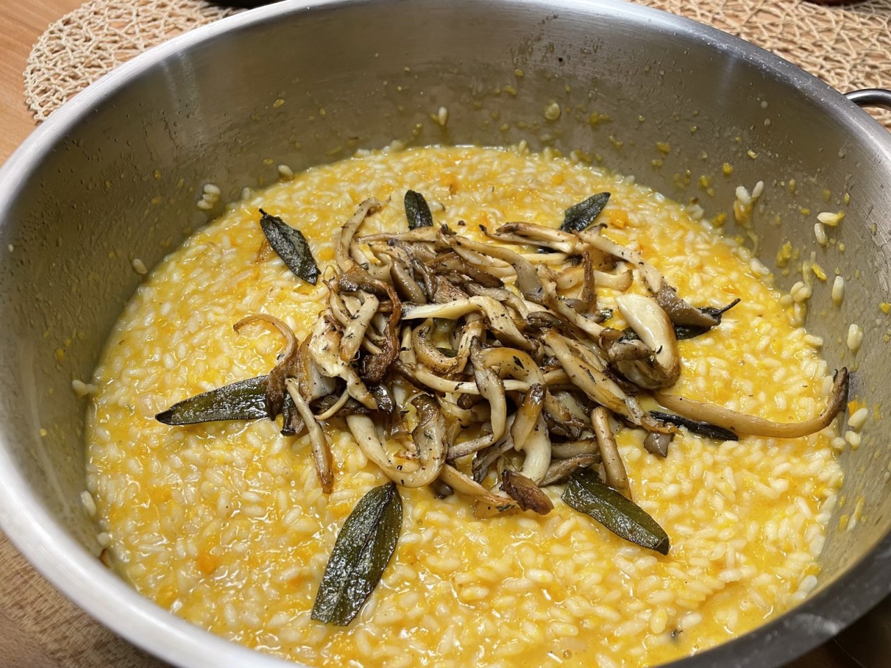 dýňové risotto s houbami