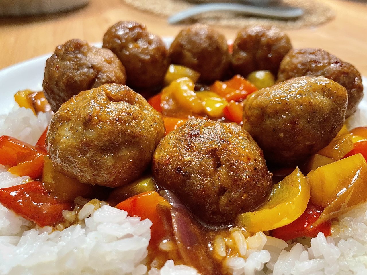 masové kuličky stir fry