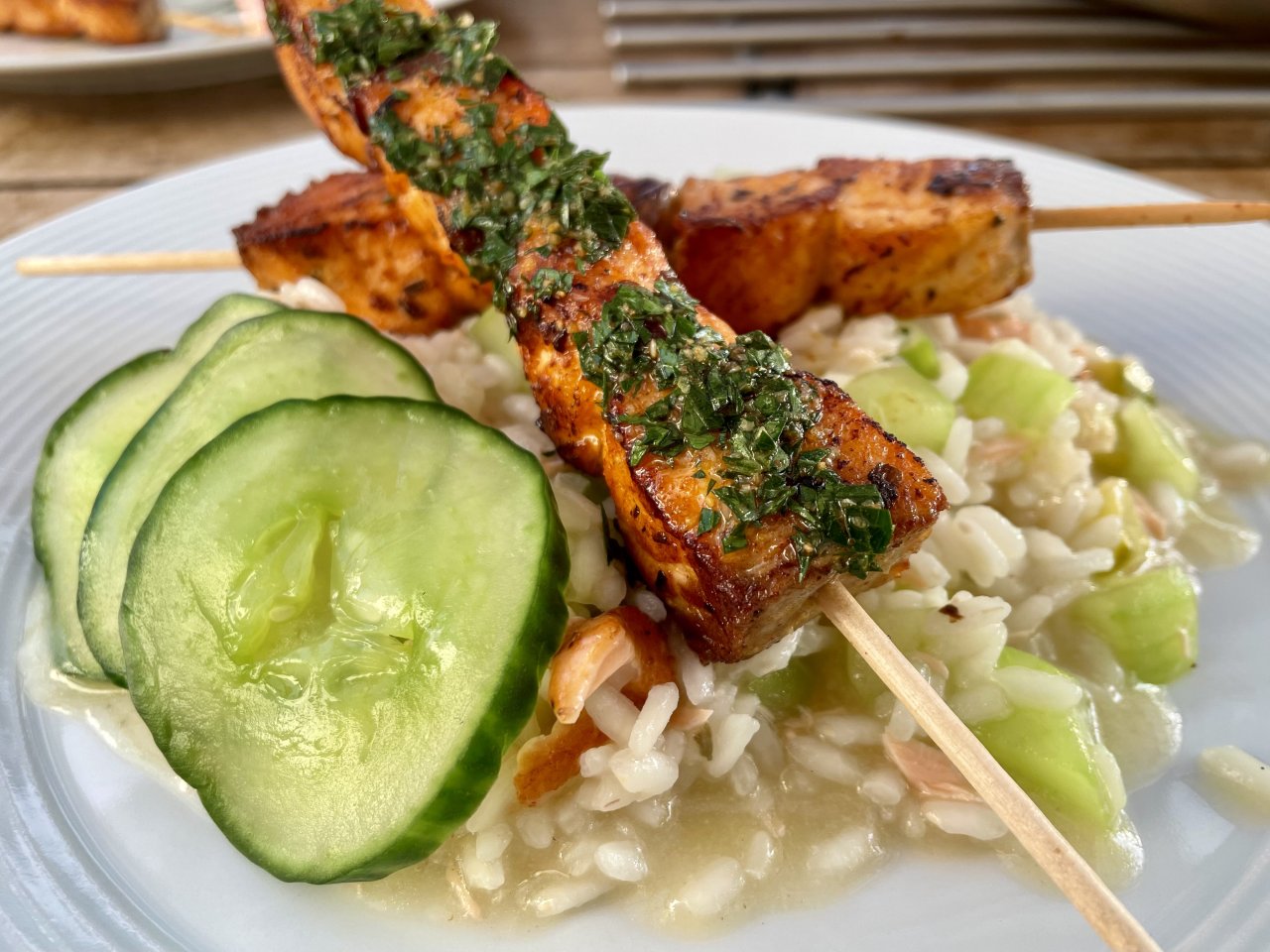 losos, risotto
