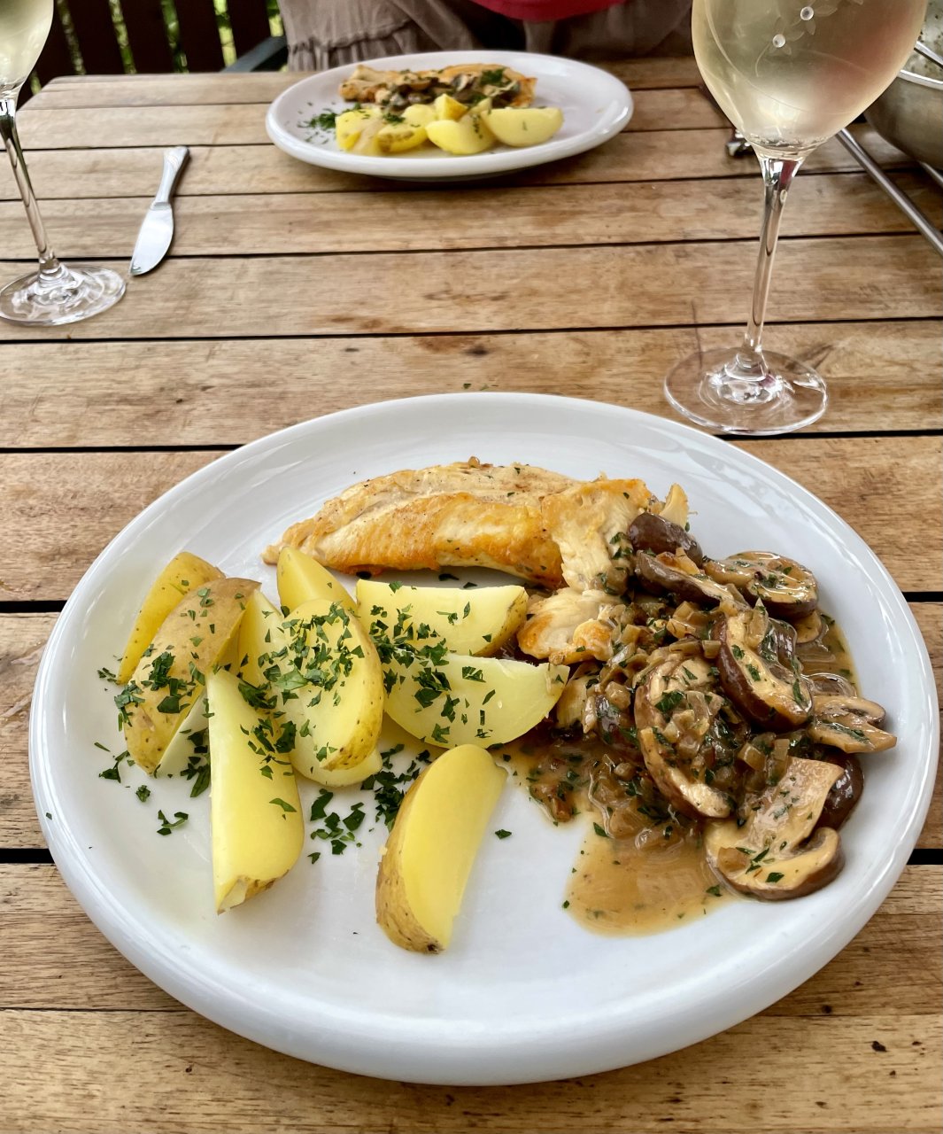 kuř. steak, žampiony