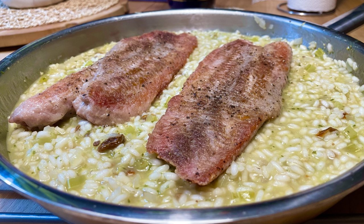 risotto s rybkou