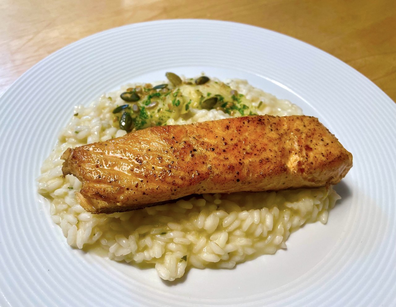 losos, risotto