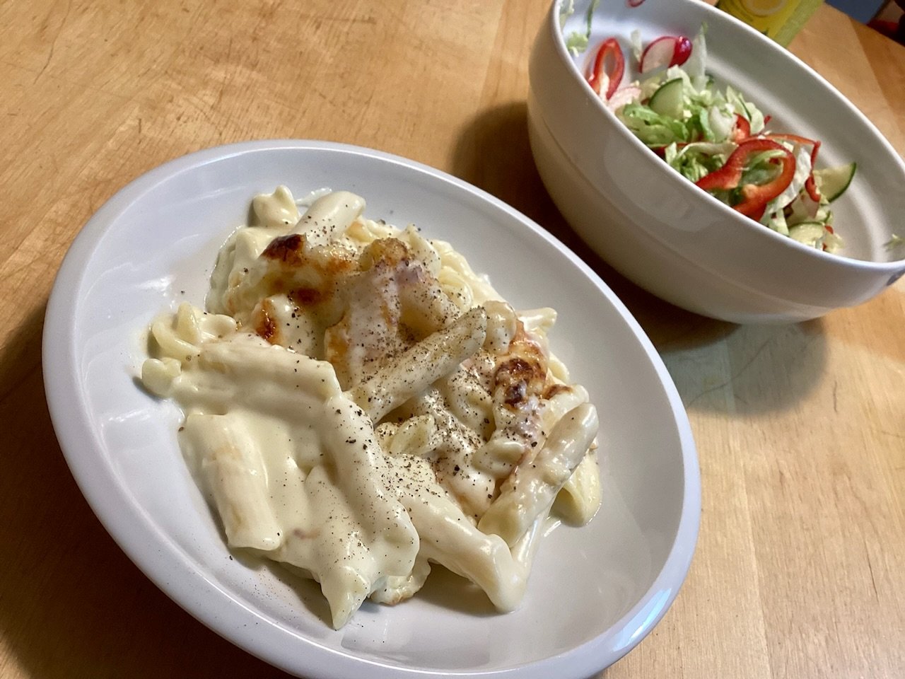 pasta, sýr. omáčka