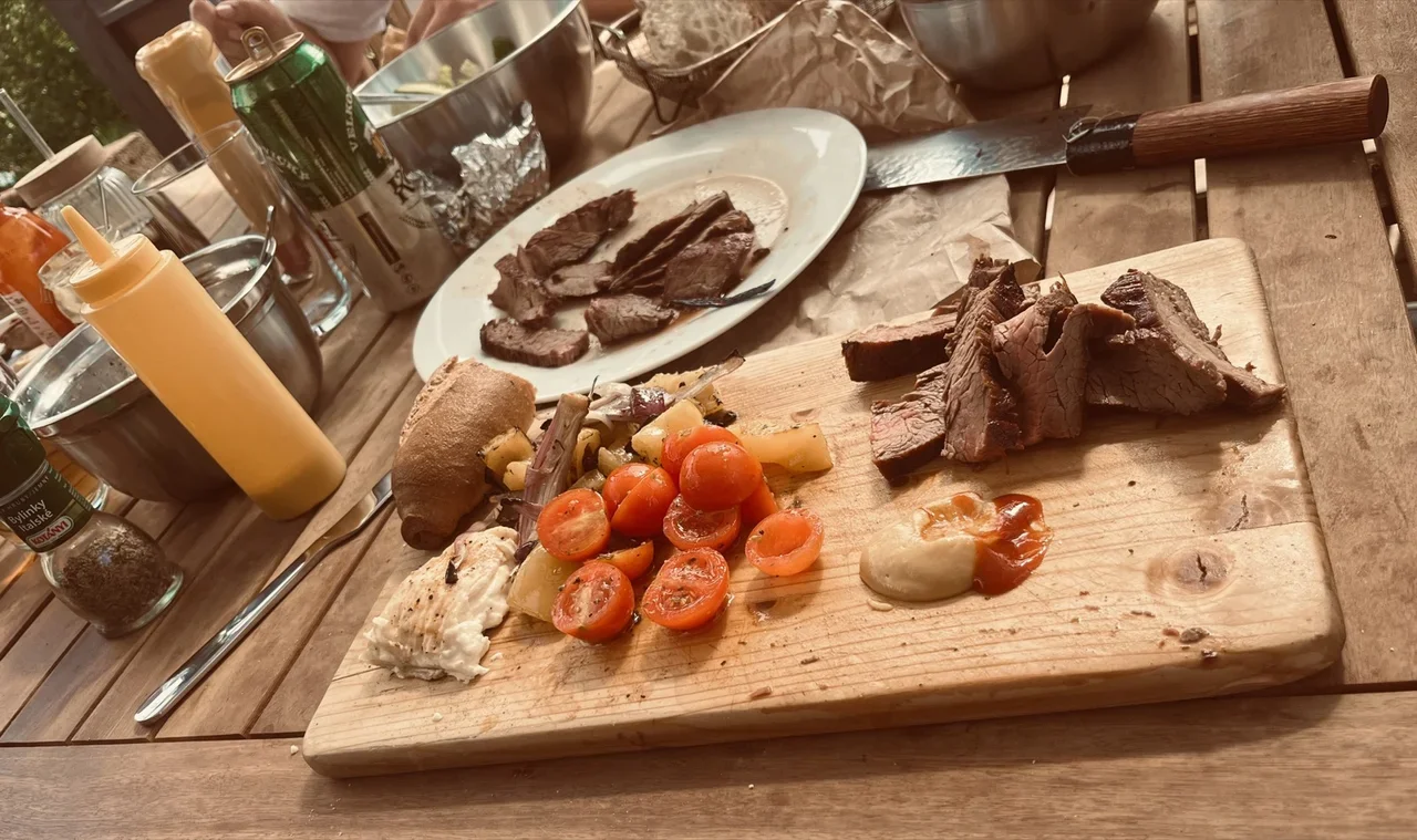 flank steak, hermelín
