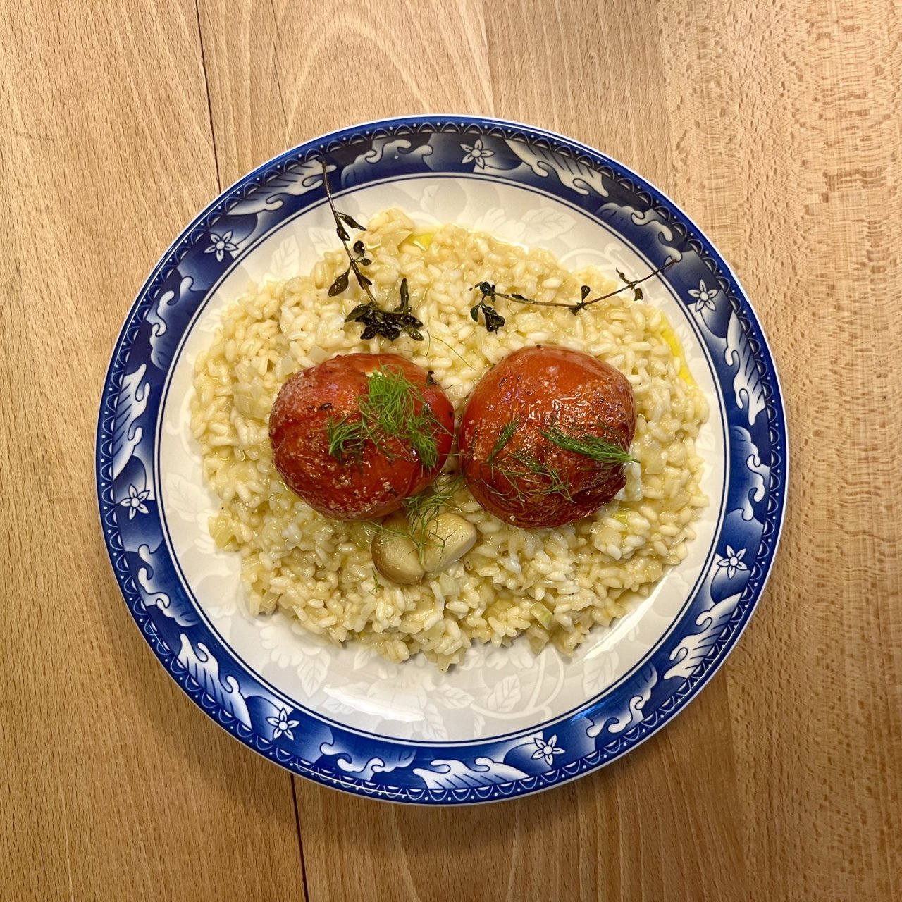 risotto s pečenými rajčaty