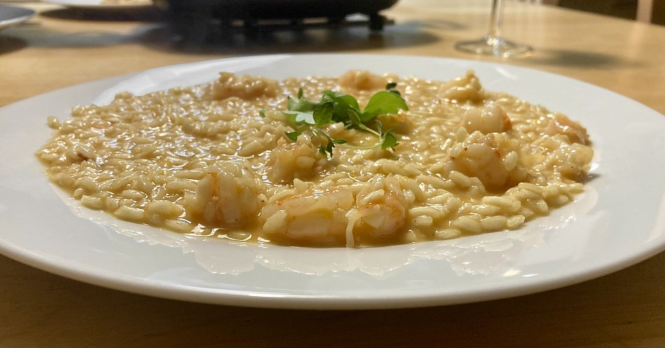 risotto + kuř. srdíčka